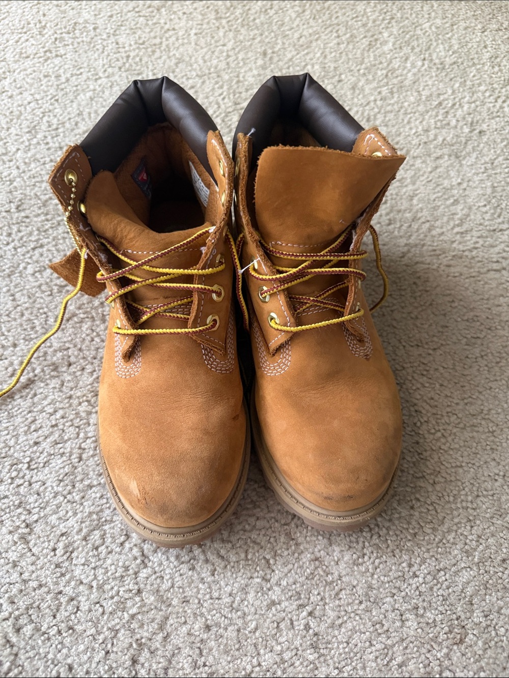 Timberland Kids Wheat/Tan Lace-Up Work Boots